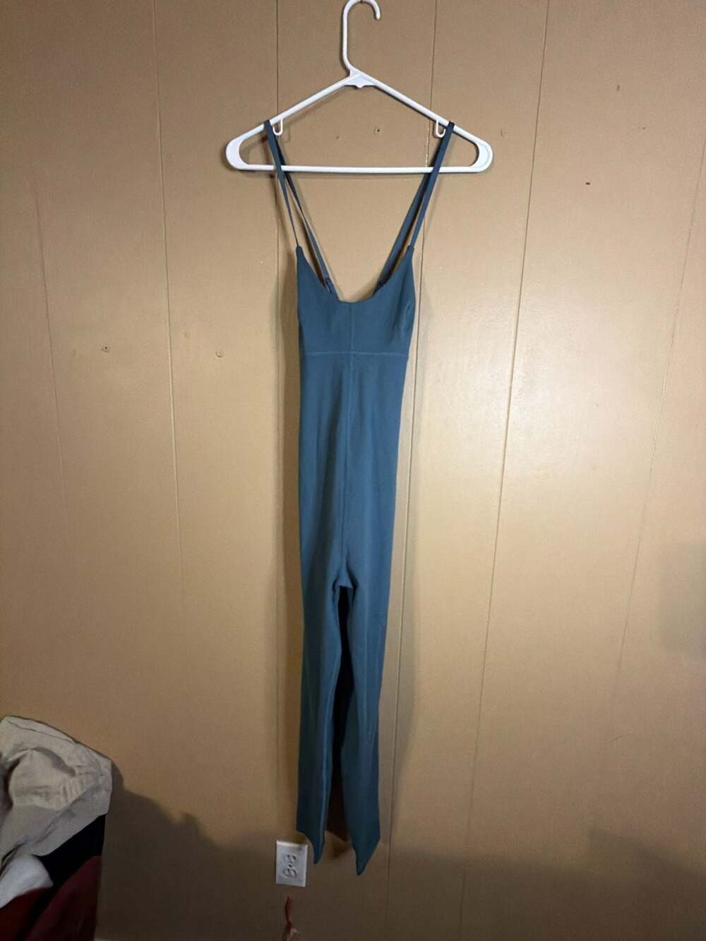Le Ore Jumpsuit Size M Blue Backless Camisole Bodycon